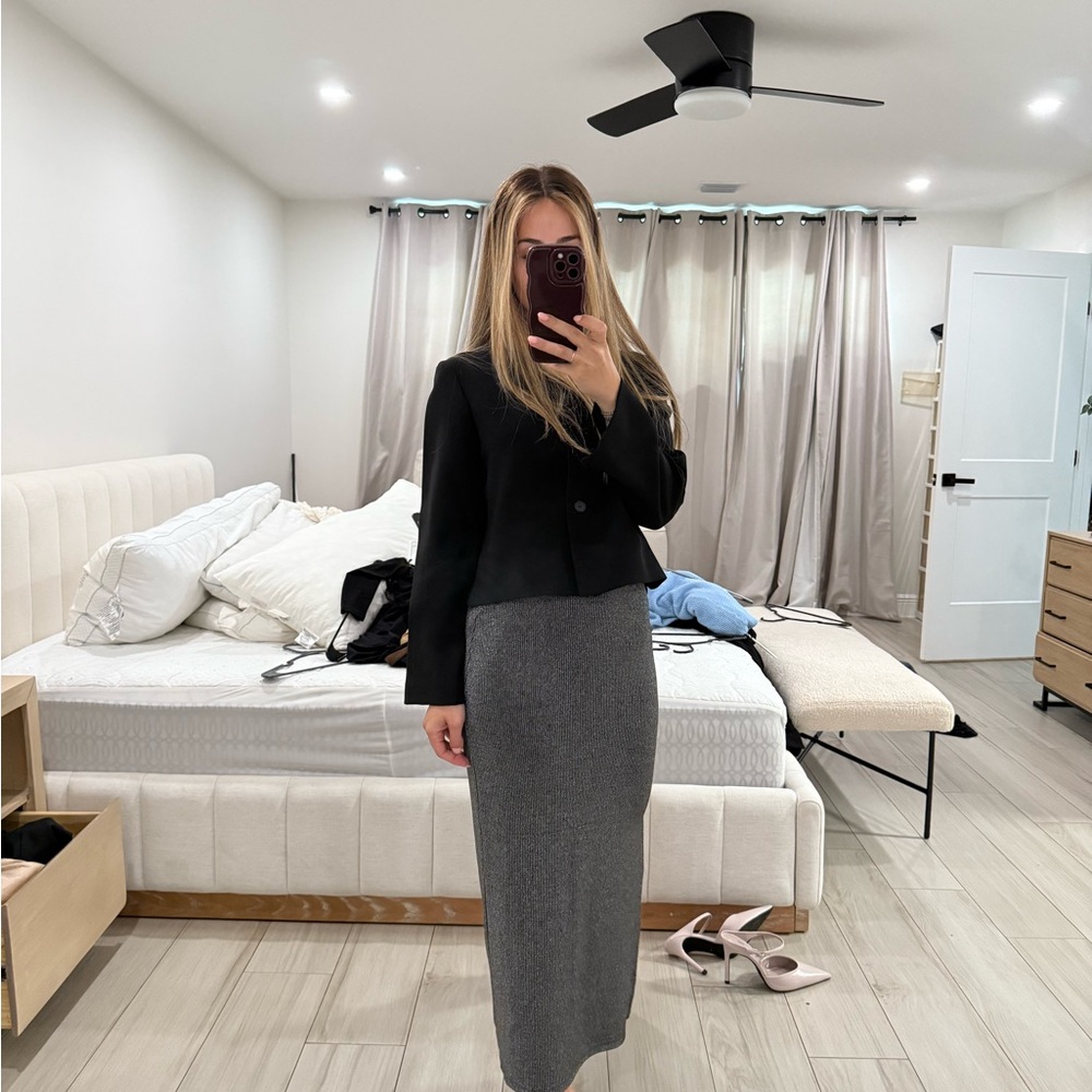 Old Navy Gray Maxi Pencil Skirt Casual